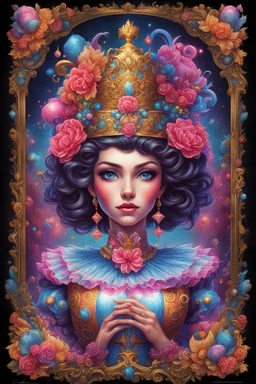 Centered, Ornate, Collectable Trading Card of lisa frank pattern fantasy character portrait of Crisp Digital Art, holiday nutcracker by Aleksi Briclot, T-Shirt Design, Black Background, Detailed Frame, Border, in SNES arcade game, ultra realistic, wide angle, intricate details, retro Nintendo bitmap pixel art, highly detailed by peter mohrbacher, wayne barlowe, , hajime sorayama aaron horkey, gaston bussiere, craig mullins