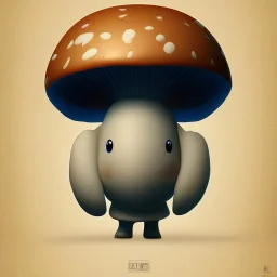 mushroom with cute face