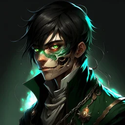 man, half-elf, young, noble, costume, mask