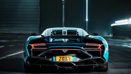 Lamborghini Bugatti Chiron, desktop wallpaper, 4K, Cinematic, rear view