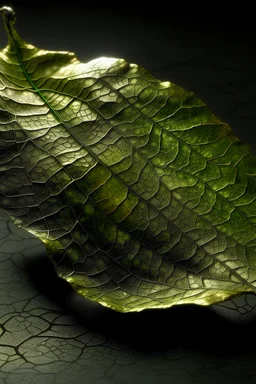 Organic leaf became metallic