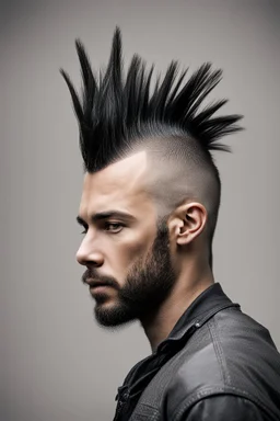 Man with a mohawk