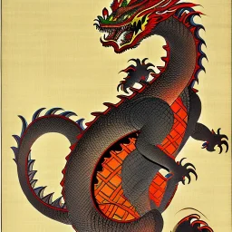 Ukiyo-e painting of a dragon