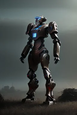 dark armor robot ai soldier mech dystopian scary gladiator predator monster