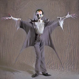 a vampire with arms outstretched viewed from the side photo