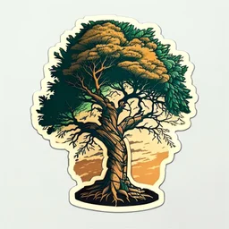 sticker of a tree