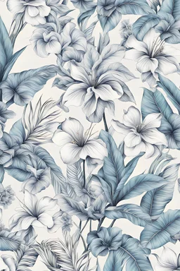 a close up of a floral pattern on a black background, tropical flowers, elegant tropical prints, large jungle flowers, floral wallpaper, blooming tropical flowers, dark flower pattern wallpaper, flowery wallpaper, beautiful tropical flowers, beautiful wallpaper, floral explosion, tropical flower plants, tropical, tropic plants and flowers, large exotic flowers, tropical paradise, floral pattern, ornate floral, floral