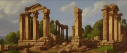 bank ruins by poussin