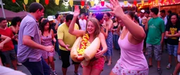 hot dog festival hot dog limbo dance