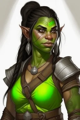 beautiful half orc