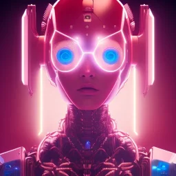 portrait painting of a cyberpunk red robot spider, ultra realistic, intricate details, ultra highly detailed, shiny, smooth, studio quality, octane render, Surrealism, Triadic colour scheme,glow-stick, ambient lighting,nightclub lighting, polaroid, 100mm, --ar 1:1 --v4