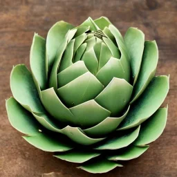 Photo of an artichoke made out of metal