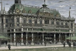 A gray mechanical casino painted by Claude Monet