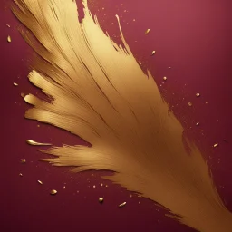 Hyper Realistic Golden-Texture on Maroon-brush-strokes-background