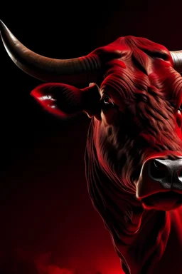 wallpaper bull with red inclination 1920x1080