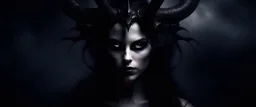 demon temptress, seductive, dark, darkness, beautiful, sexy, horns beckoning, seducing