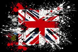 england flag proud english icons design style of pollock