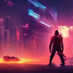 cyberpunk, landscape, GUITARS, cinematic, highly detailed, close up, 4k, deep colors, gold, fire, red, purple, dark, ethereal, utopia, apocalypse, from outer space