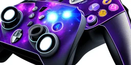 shiney xbox elite controller lambo design. nebula backround . sunflare . centered