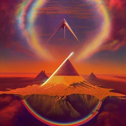 poster, crazy, realistic, psychedelics , band, art, music, digital art, pink floyd, rock band, another planet, universe, rainbow, warm lighting,