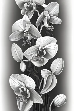 a botanical illustration of an orchid