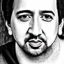 high-quality, fine-detail close-up pen and pencil sketch of Lin-Manuel Miranda, portrait, 8k resolution, intricate, digital art, detailed matte painting, photorealistic, volumetric lighting, Rafael Augusto, Juan Francisco Casas, Anne Dittman, Anne Stokes, greg rutowski