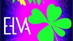 rave poster with Four-leaf clover