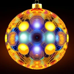 ball Ornament, Sonoluminescence, Iridescent, Citrine