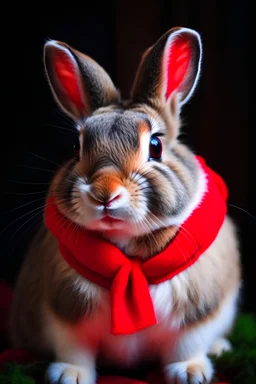 Retrato de um coelho, temático de natal