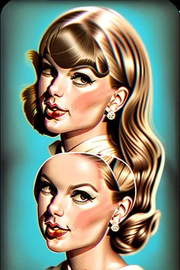 make a portrait of a 1950's Taylor Swift
