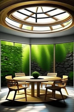 modern prison room designs with nature and round tables