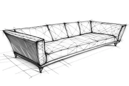 “sofa” Diamond Sketch with white background