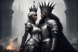 Тайно черная королева Любит белого короля. Но военное ценит дело Эта клетчатая земля. Ты - военного дела мастер, Ум холодный, в крови - огонь, Только рвется порой на части Сердце, что заковала в бронь.