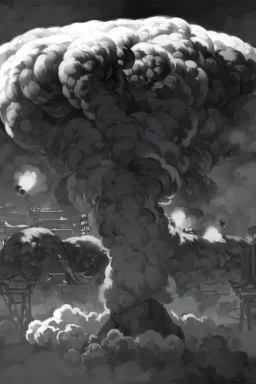 Hiroshima bomb, greyscale