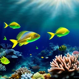 Great Barrier Reef, Australia,extremely detailed digital painting, high resolution,8k, realistic, beautiful, volumetric lighting, mystical colors ,perfectly centered image, perfect composition, rim light, beautiful lighting,masterpiece, stunning scene, raytracing, anatomically correct, in the style Van Gogh and robert e howard and Ken Kelley and Ohrai Noriyoshi and Simon Bisley and tomzj1.