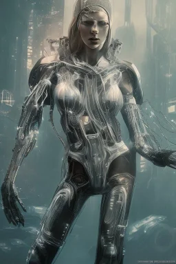 cyberpunk, black latex body, women, body portrai, highlight eyes perfect, skin, tron, cyborg, perfekt sexy, real, dream, hr giger