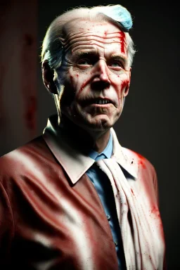 Ultra realistic image, joe biden zombie, zombie performance, skull, blood, torn arm, night, walking twisted, waist up view, thriller style, dark ambient, highly detailed, White House background, concept art, unreal engine 5, god rays, ray tracing, RTX, lumen lighting, ultra detail, volumetric lighting, 3d, finely drawn, high definition, high resolution.