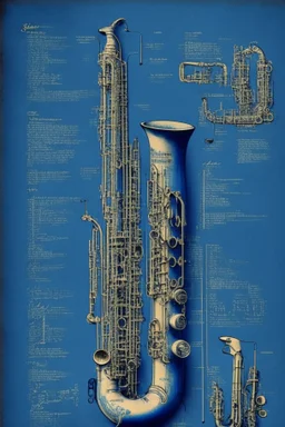 blueprint of saxophone