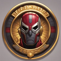 deadshot logo animated inside a golden medalion