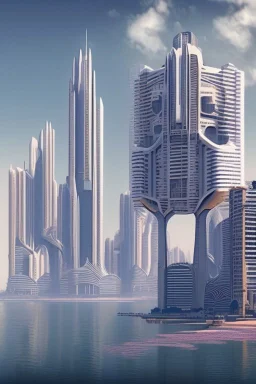 Modern futuristic Mumbai marine drive in 2200