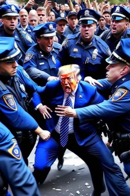 donald trump being tackled by the police