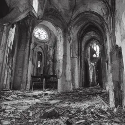 Belgrade church after nuclear war