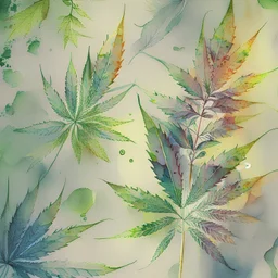 weed patterns, watercolour sketch