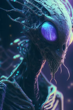 Glitch alien,8k resolution, high-quality, fine-detail, muted colors,intricate, digital art, detailed matte, volumetric lighting, illustration, octane render