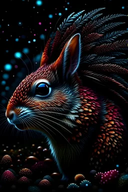 Beautiful squirrel colorful art conceptual, amazing artwork, hyper detailed, ultra maximalist quality, 12k