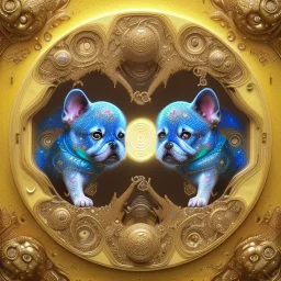 3d cute puppies, beautiful rich, detailed yin and yang symbol, shiny, intricate, gorgeous, ultrafine detail, hyperrealism, trending , sharp focus, intricate details, highly detailed, glowing, glitter, complementary colours