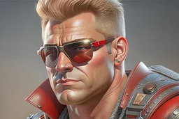 Photoreal Duke Nukem with shades