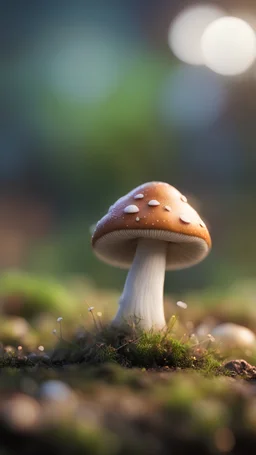 a mushroom that looks like a pickup ,bokeh like f/0.8, tilt-shift lens 8k, high detail, smooth render, down-light, unreal engine, prize winning