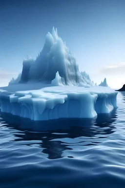 Buatkan gambar global warming pada gunung es untuk pelajaran IPA