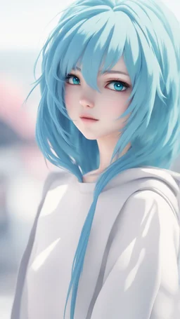 a close up of a person with blue hair, cgsociety 9, anime girl with teal hair, realistic anime 3 d style, female anime character, pretty anime girl, pretty girl with blue hair, 3 d anime realistic, photorealistic anime girl render, realistic - anime, semi realistic anime, portrait anime girl, beautiful anime girl, realistic anime artstyle